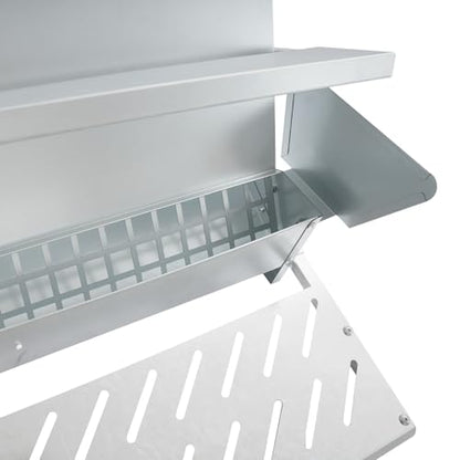25LB Automatic Chicken Feeder with Rainproof Lid, Metal Treadle Feeder for Chickens, Ducks, Geese
