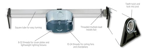 Westinghouse 0110000 Saf-T-Brace for Ceiling Fans, 3 Teeth, Twist and Lock,Silver(Pack of 1)