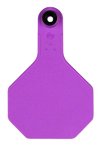 Y-Tex 3 Star Medium Blank Cattle Ear Tags 25 Count Red