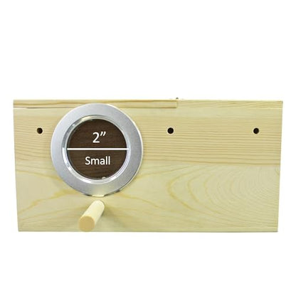 Sturdy Nest Box (S) - Cage Attachment, Hinged Lid, Perching Ledge - for Sugar Glider, Squirrel, Rat, Finch, Parakeet, Lovebird, Parrotlet, Lovebird, Canary, Cockatiel, Other Birds & Small Pets - size: Small