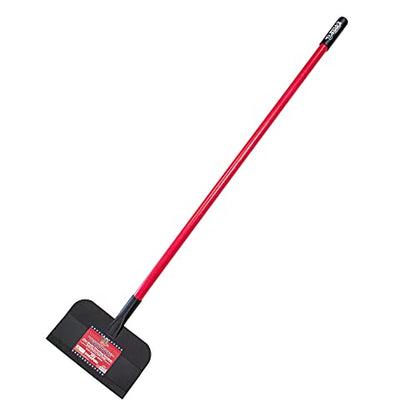 BULLY TOOLS Big Bully Floor Scraper Long Handle - Heavy Duty Scrapper for Cleaning, Carpet, Tile & Flooring Removal, Durable Fiberglass Handle, Construction Tool, 100% Made in USA
