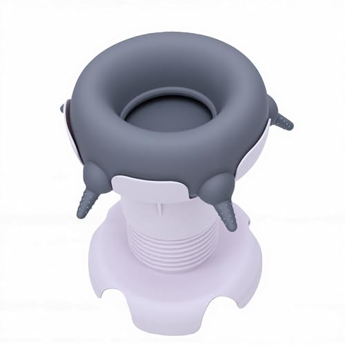 Pssopp Feeding Supplies Silicone Puppy Nursing Station Puppy Feeder Milk Bowl with 4 Nipples for Newborn Rabbits Kittens Other Animals Pet Milk Feeder Station, Pet (Grey) - color: Grey