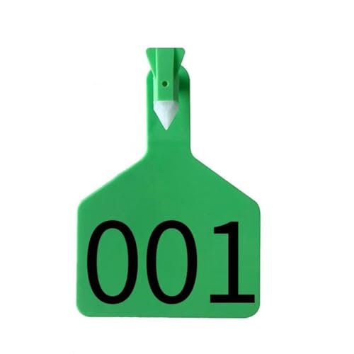 50/100 Pieces TPU Blank one-piece Cattle Ear tag, Z Blank(001-300) Ear tag, Large Livestock Identification tag Green 201-250 - color: Green, size: 201-250