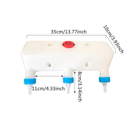 3L Plastic Animal Feeding Bottle for Baby Goats,Lambs,Piglets,Puppies,Calves | Multi-Pacifier Farm Feeder for Livestock Pets