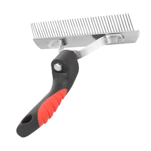 Durable Horse Grooming Rake with Rubber and Metal Teeth Practical Hair Removal Comb for Shedding and Mud Cleaning Ergonomic Handle for Comfortable Use Enhances Circulation and