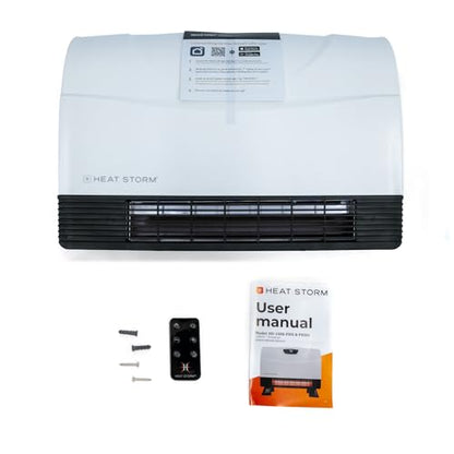 Heat Storm HS-1500-PHX-WIFI Infrared Heater, Wifi Wall Mounted - color: White, style: White Wi-Fi -Wall mounted Only