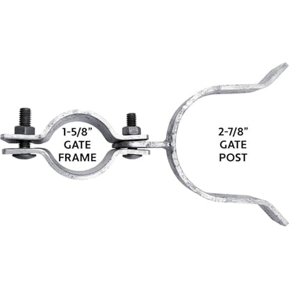 1-5/8" x 2-7/8" Galvanized Chain Link Fork Latch for Gates with Padlock Hole - Case of 25 - size: 1-5/8" X 2-7/8" - Case