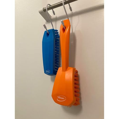 Vikan 35873 Brush,Scrub,Medium,7",PP/PBT,Blue - color: Blue