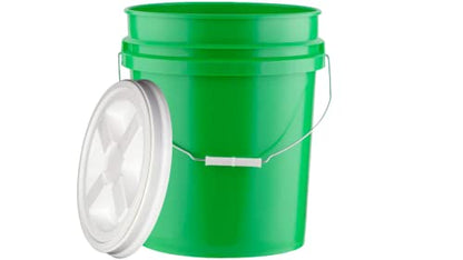 House Naturals 5 Gallon Plastic Food Grade BPA Free Bucket Pail with Screw on Air Tight lid (Pack of 3) Made in USA pails