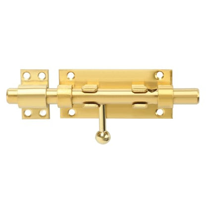 Alise Slide Lock SUS304 Stainless Steel Gate Latch, Slide Bolt Latch,Thickened Heavy Door Latch Lock,6 Inch Black Barrel Bolt Latch, Security Slide Latch Lock Gold - color: Gold, size: 6 Inch (Regular)