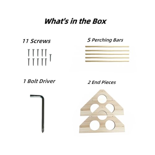 Large Wooden Pine Chick Perch Roosting Bar for Baby Chicks Brooder Coop, Chicken Training Toy Stand - color: Style 1