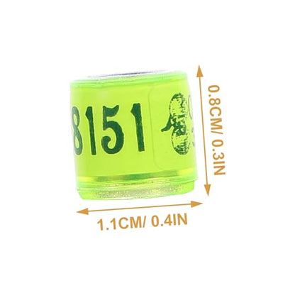 Abaodam 100pcs Pigeon Leg Bands Colorful Bird Foot Rings for Easy Identification of Racing Pigeons Chickens and Other Poultry Mixed Colors Random Styles