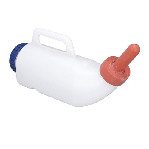 Calf Nursing Feeding Bottle, 2L Large Capacity Spill Proof Milk Feeder with Soft Silicone Nipple for Cattle Sheep