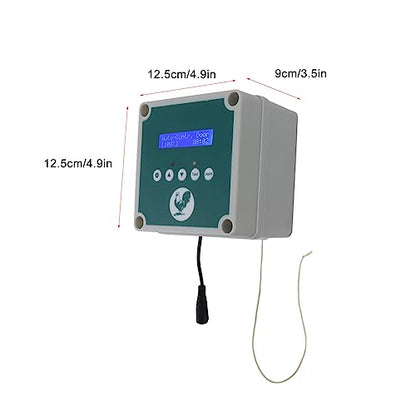 Automatic Chicken Coop Door Opener Kit, Timer & Light Sensor Controller with Remote (50m Range), IP44 Weatherproof Motor for Poultry House, Battery Backup Compatible