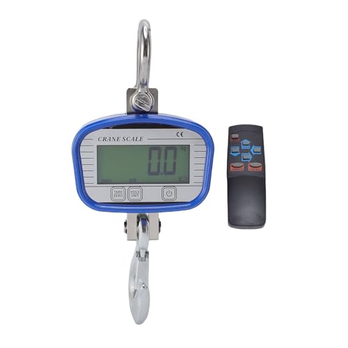 FTVOGUE Digital Crane Scale OIML Class 3 Accuracy LCD Display with Remote Control 20m Range for Farm Fishing Construction Industrial Weighing (2000KG)
