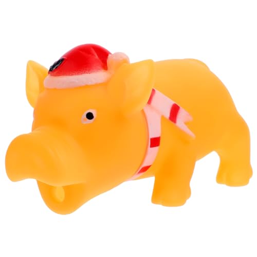 Abaodam Durable Squeaky Dog Interactive Teething Pig Shape Chew for Dogs Tough Pet for Indoor Play for Puppies Dogs