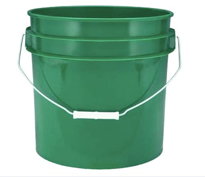 House Naturals 3.5 Gallon Green Food Grade BPA Free Made in USA Bucket Pail Container with White AirTight Screw on Lid (Pack of 2 Sets)