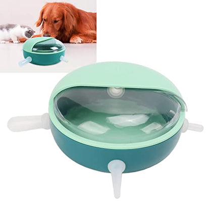 Pet Nipple Feeder with 5 Silicone Nipples, Small Pet Milk Bowl for Rabbits Puppy Kitten, Food Grade Simulated Nursing Bowl with Protective Cover, Easy to Use Milk Feeding Device fo