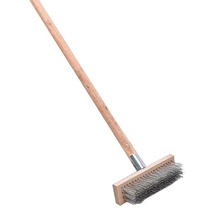 BRRNOO Heavy Duty Stainless Steel Wire Deck Scrub Brush Cleaning Tool 20cm