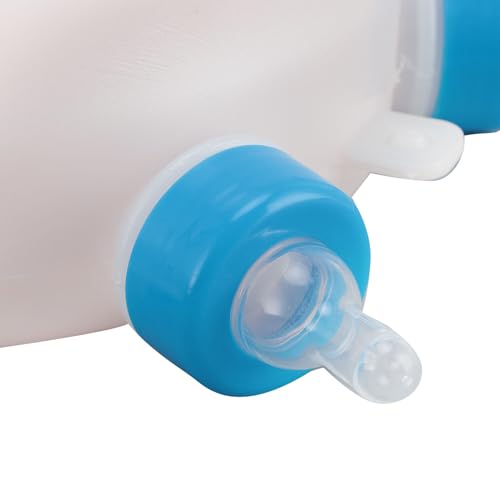 Lamb Milk Feeder Bottle, 6 Pacifier Round PC Plastics Easy to Clean Sheep Feeding Cup, Portable Safe Milk Pot for Piglet Lamb, Lamb Feeding Bottle for Piglets and Lambs