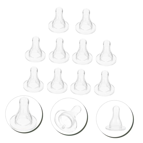 Mikikit 10pcs Livestock Bottles Nipples Pacifier Replacement Bottle Nipples Portable Lamb Goat Feeder