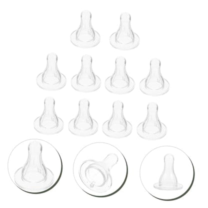 Mikikit 10pcs Livestock Bottles Nipples Pacifier Replacement Bottle Nipples Portable Lamb Goat Feeder