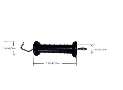 4 Pieces of Plastic Electric Fence Door Handles, Spring-Equipped Plastic Door Handles, Electric Fence Door Handle Insulators