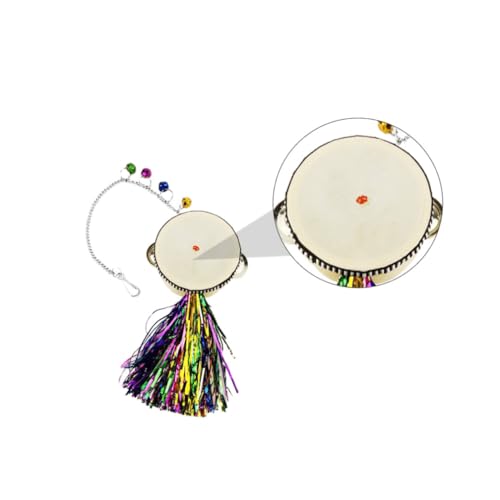 UPKOCH Stainless Steel Chicken Toy Double-Sided Mirror Drum for Rooster Hen Sturdy PET Plaything for Coop Fun Engagement