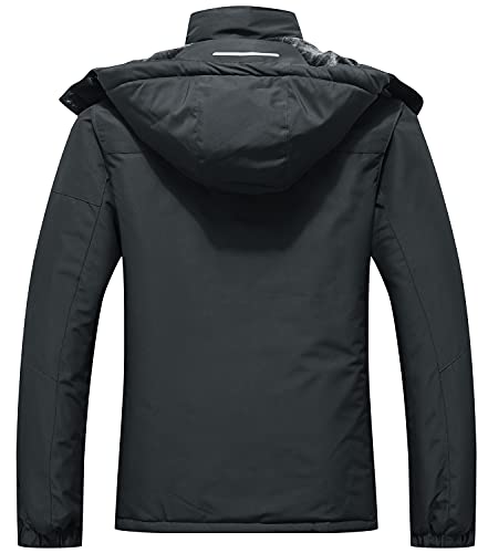 SUOKENI Women's Waterproof Warm Winter Snow Coat Hooded Raincoat Ski Snowboarding Jacket - color: Darkgrey, size: Small