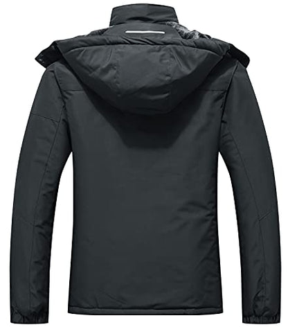 SUOKENI Women's Waterproof Warm Winter Snow Coat Hooded Raincoat Ski Snowboarding Jacket - color: Darkgrey, size: Small