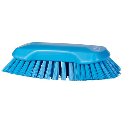 Vikan 38943 Extra Large Hand Brush, Multifunctional, Slip-Resistant Cleaning Tool, Extra Stiff Polypropylene & Polyester Bristle, 9.1", Blue - color: Blue