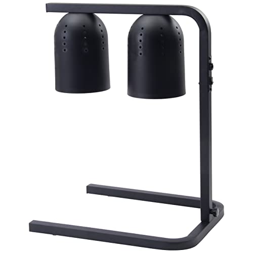 Winco Freestanding Commercial Food Heat Lamp, 3 Position, 2 Bulb, Black - color: Gray