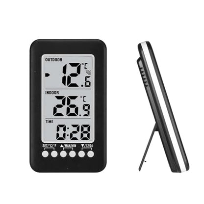 Wireless Thermometer,Indoor & Outdoor Weather Station Digital Temperature Monitor Thermometer with Remote Control,Household Refrigerators,Ice Storage,Maximum and Minimum