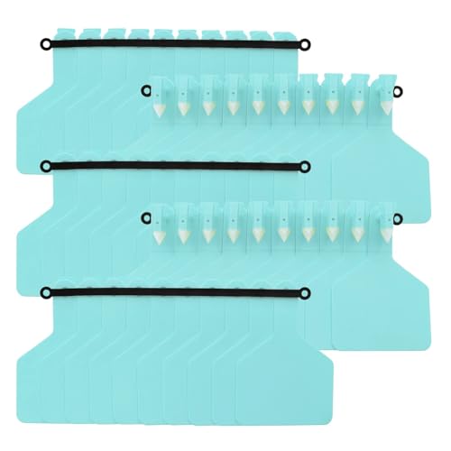 Cattle Ear Tags 50/100 Pcs Cow Ear Tags 11x7.5cm Eight Blank Ear Tags Cattle Cow Livestock Ear Tag for Animal Cow Marking Manage for Animals(Blue,50 Pcs) - color: Blue, size: 50 Pcs