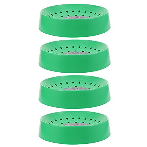 SHINEOFI Pigeon Nest Equipment 4-Pack Plastic Breeding Bowls with Non-Slip Mats for Pigeon Coop Bird Breeding House Suitable for Small Birds and Quails 8.86X8.86X1.97 Inches