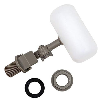 2 Pcs Float Valve 1/2 or 3/4 Water Float Valve with Adjustable Arm Automatic Fill for Livestock Water Tank Fountains (1/2 Inch) (Pack of 2) - size: 1/2 Inch (Pack of 2)