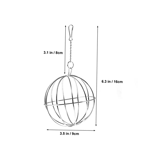 Toyvian 8cm Grass Feed Dispenser Ball Toy for Guinea Pigs Hamsters and Rabbits Sturdy Hanging Treat Dispenser for Small Pets Promotes Healthy Chewing and Play