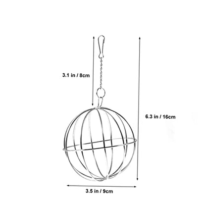 Toyvian 8cm Grass Feed Dispenser Ball Toy for Guinea Pigs Hamsters and Rabbits Sturdy Hanging Treat Dispenser for Small Pets Promotes Healthy Chewing and Play