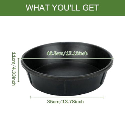 Horse Feed Bucket Chicken Dust Bath Tub Water Bowl Rubber Feeder Pan for Ranch Zoo