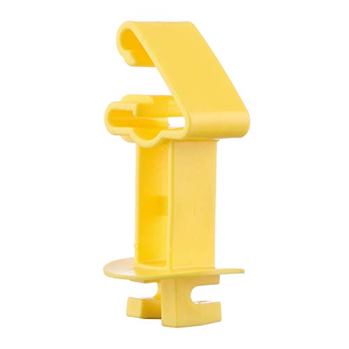 25PCS Electric Fence Insulators for T-Post, Snap-on Extended Insulators, Yellow - color: Yellow