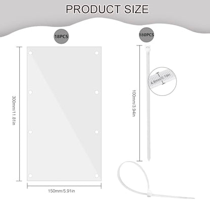 Pet Cage Liner Protection, Rabbit Cage Plastic Panels, 18 PCS Cage Urine Guard for Rabbit, Guinea Pig, Hamster, Hedgehog, Chinchilla, Ferret, Bunny - Transparent, 11.8"x5.9" - size: 18PCS,11.8"x5.9"