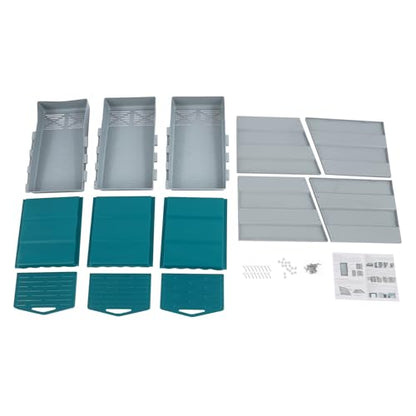Chicken Nesting Box, 3 Compartments Laying Boxes for Hens, Nest Box for Chicken Duck Poultry Coop, Wall Mount Chickens Roosting Boxes, Protect Collect Egg (Green) - color: Green