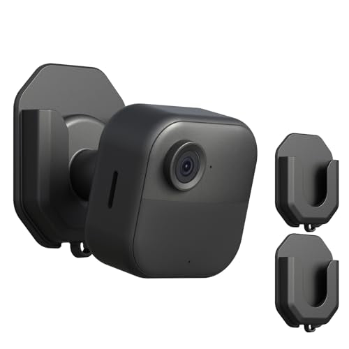 2 Pack Blink Camera No Drill No Screws Wall Mount Bracket for Blink Outdoor 4 /Blink Mini/Mini 2 /Blink Indoor Cameras, HBV Adhesive Mount(KMOUANTS Black Wall Mount for Blink Cameras) - color: BLACK
