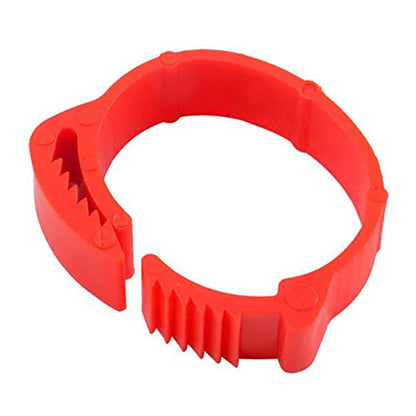 100 Pieces Chicken Foot Rings Identification Leg Bands Numbered Clip Rings Adjustable Reusable Ankle Markers Suitable for Farm Birds, Red - color: Red