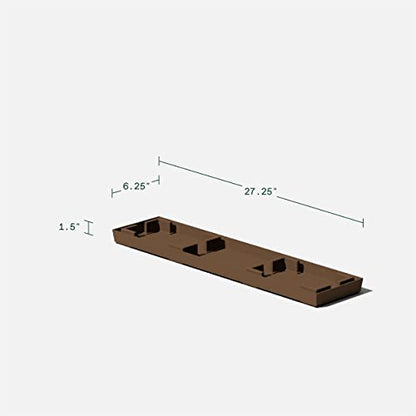 Veradek Midori Long Trough Planter (Espresso, 31 inch - 2 Pack with 2 Saucer Trays) - color: Espresso, size: 31 inch - 2 pack with saucers