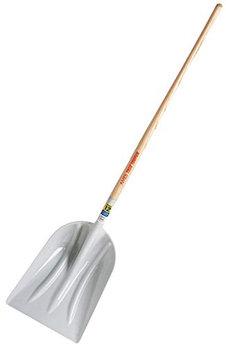 True Temper 1680100 Poly Scoop Shovel with Wood 48 in. Hardwood Handle, grey/silver, 64″h × 14.75″w × 8.75″d