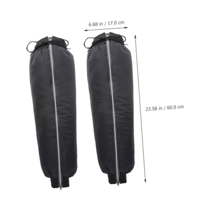 PRETYZOOM 1 Pair Outdoor Motorcycle Leg Gaiters Calf Covers with Slip Straps for Winter Riding Reflective Material for Safety Warm and Durable Design for Electric Bikes and Motorcycles