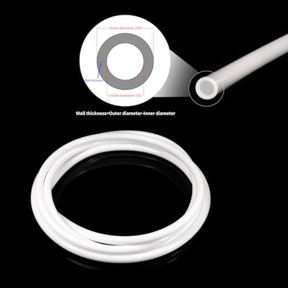 Silicone Tubes,9.84Ft 5/16" ID×25/64" OD (8mm×10mm) White Food Grade Silicone tubing,For Food Grade Soft Milk Beer Drink,Home Brewing Wine making, Engine,Fish Tank Air Pump - color: White, size: 8mm×10mm