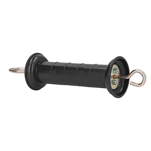 Pssopp Electric Fence Gate Kit, PP Iron Spring Door Accessory with Insulated Handle, 5 Meters for Livestock