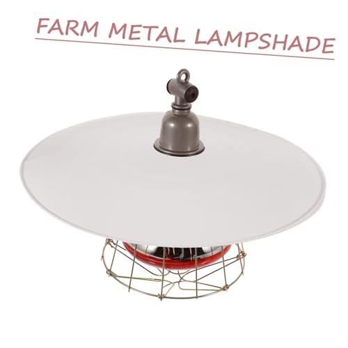 Happyyami Heat Lamp Bulb Guard Metal Lampshade for Chickens Livestock Heat Efficiency Quick Installation for Chicken Use